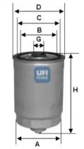 Топливный фильтр на Опель Кадет  Ufi 24.350.00.