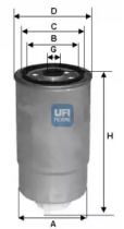 Топливный фильтр на Fiat Tipo  Ufi 24.383.00.