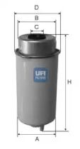 Топливный фильтр Ufi 24.455.00.
