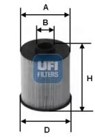 Топливный фильтр на Honda CR-V 4 Ufi 26.077.00.