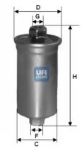 Топливный фильтр на Рено 5  Ufi 31.699.00.
