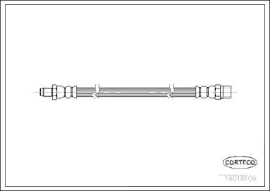 Шланг тормозной передний Corteco 19018109.