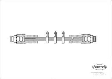 Шланг тормозной передний на Альфа Ромео 164  Corteco 19018111.
