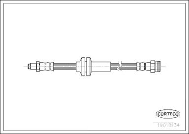 Шланг тормозной передний на Фиат Крома  Corteco 19018134.