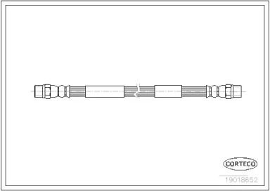 Шланг тормозной передний Corteco 19018652.