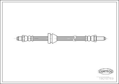 Шланг тормозной передний Corteco 19018769.