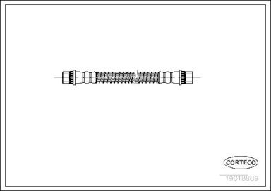 Шланг тормозной задний на Citroen Saxo  Corteco 19018889.