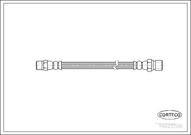 Шланг гальмівний задній на Порше 911  Corteco 19025500.