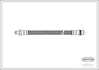 Гальмівний шланг на Citroen Saxo  Corteco 19025761.