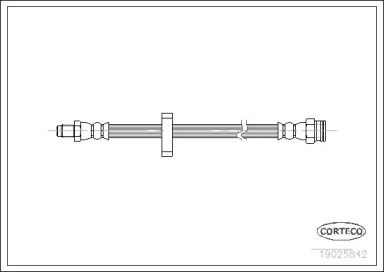 Шланг тормозной задний на Citroen Jumper  Corteco 19025842.