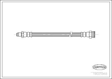 Шланг гальмівний задній на Фіат 500  Corteco 19025968.