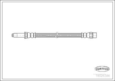 Шланг тормозной задний на Ford Galaxy  Corteco 19026386.