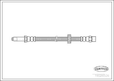 Шланг тормозной передний на Вольво С90  Corteco 19026526.