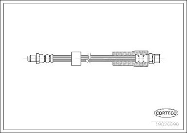 Шланг тормозной задний на БМВ Е39 Corteco 19026690.