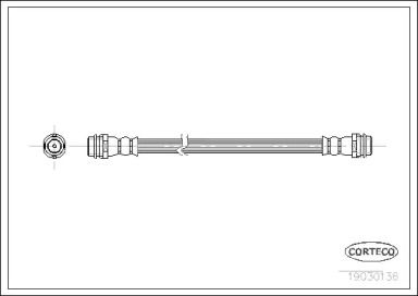 Шланг тормозной задний на Audi A2  Corteco 19030136.
