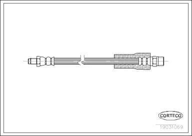 Шланг гальмівний задній на Audi A8  Corteco 19031069.