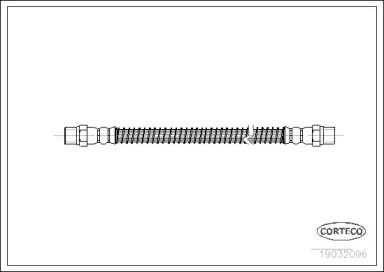 Шланг тормозной задний на Фольксваген Траспортер Т5 Corteco 19032096.