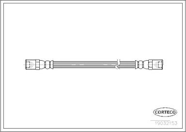 Шланг тормозной передний Corteco 19032153.