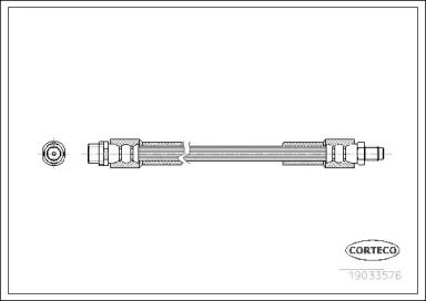 Шланг гальмівний задній на Audi A8  Corteco 19033576.