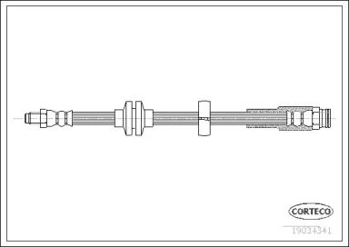 Шланг гальмівний задній на Альфа Ромео 159  Corteco 19034341.