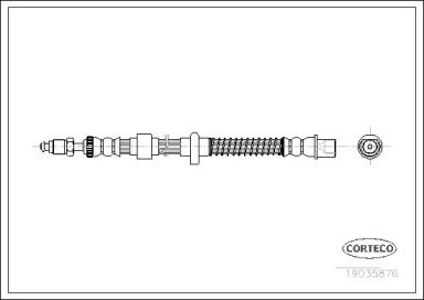 Шланг гальмівний задній на Citroen C6  Corteco 19035876.