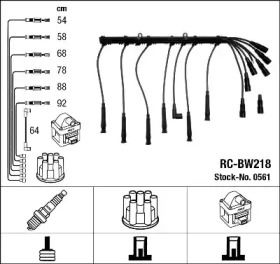 Высоковольтные провода зажигания на БМВ 520 NGK 0561.