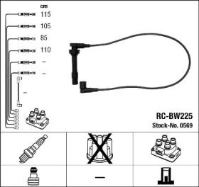 Высоковольтные провода зажигания на BMW 318 NGK 0569.