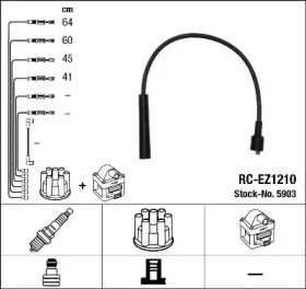 Высоковольтные провода зажигания на Мазда 323  NGK 5903.