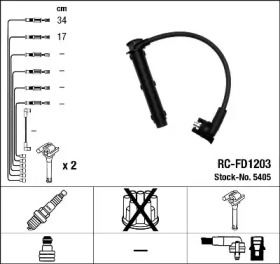 Высоковольтные провода зажигания на Ford Galaxy  NGK 5405.
