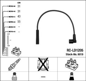 Высоковольтные провода зажигания NGK 6019.