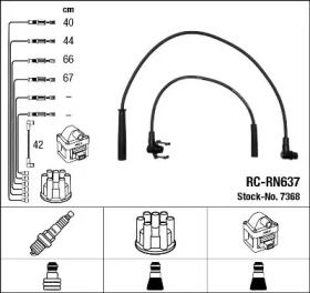 Высоковольтные провода зажигания на Рено Рапид  NGK 7368.