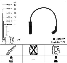 Высоковольтные провода зажигания на Рено Меган  NGK 7175.