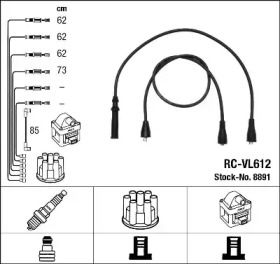 Высоковольтные провода зажигания на Вольво 240  NGK 8891.