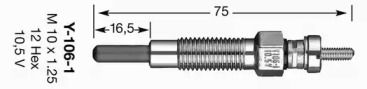 Свічка розжарювання NGK 6525.