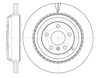 Вентилируемый задний тормозной диск на Mercedes-Benz W164 Roadhouse 61031.10.