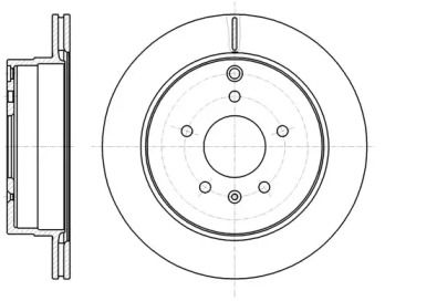 Вентилируемый задний тормозной диск на Опель Антара  Roadhouse 61182.10.