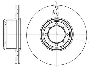 Вентилируемый задний тормозной диск на Ивеко Дейли  Roadhouse 61216.10.