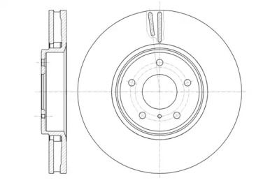 Вентилируемый передний тормозной диск на Infiniti M37  Roadhouse 61244.10.