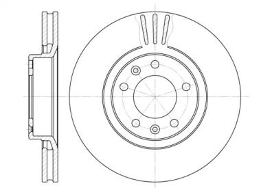 Вентилируемый передний тормозной диск на Citroen XM  Roadhouse 6307.10.