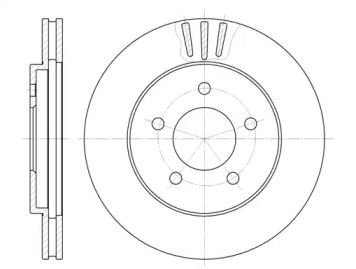 Вентилируемый передний тормозной диск на Крайслер Гранд Вояжер  Roadhouse 6564.10.