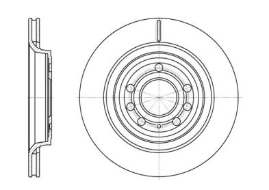 Вентилируемый задний тормозной диск на Опель Сигнум  Roadhouse 6686.10.