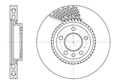 Вентильований передній гальмівний диск на Фольксваген Траспортер Т5 Roadhouse 6749.10.