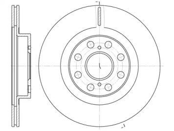 Вентилируемый задний тормозной диск на Lexus RX  Roadhouse 6961.10.