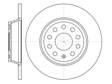 Задний тормозной диск на Volkswagen CC  Roadhouse 6973.00.