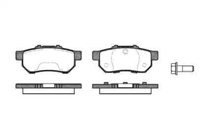 Задние тормозные колодки на Хонда Сивик  Remsa 0233.20.