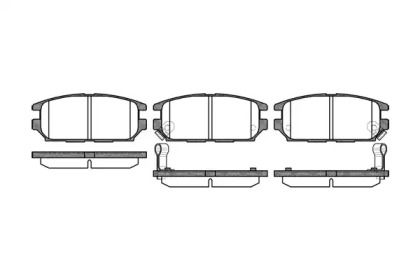 Задние тормозные колодки на Mitsubishi Lancer  Remsa 0356.12.