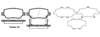 Задние тормозные колодки на Honda Legend  Remsa 1168.02.