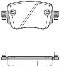 Задние тормозные колодки на Audi Q3  Remsa 1549.08.