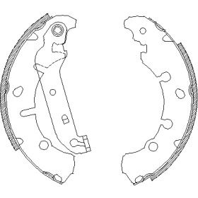 Барабанные тормозные колодки на Mazda 2  Remsa 4137.00.