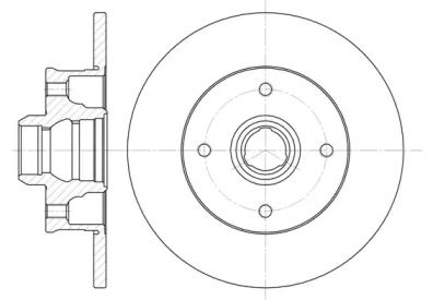 Задний тормозной диск на Фольксваген Коррадо  Remsa 6024.00.